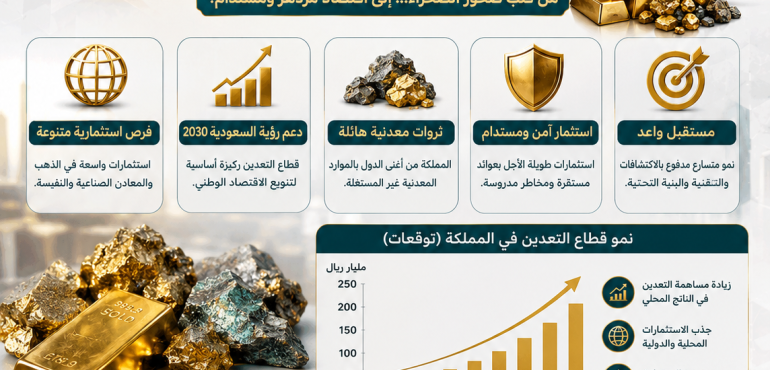 الذهب السعودي ومستقبل الاستثمار في الثروات المعدنية
