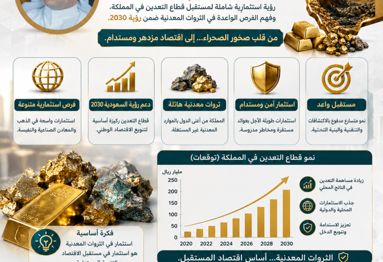 الذهب السعودي ومستقبل الاستثمار في الثروات المعدنية
